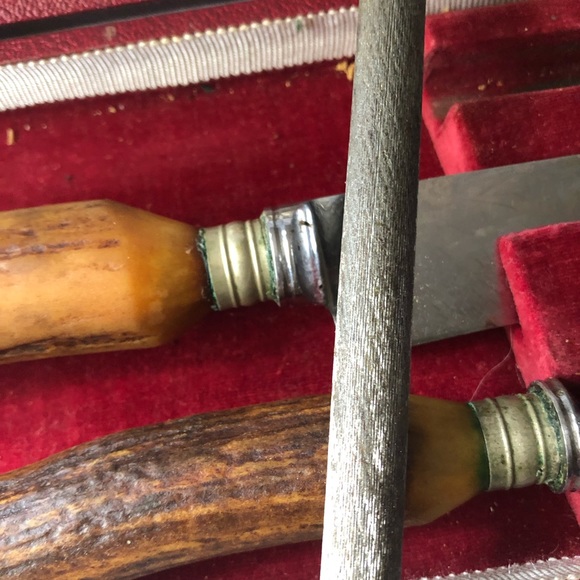 Vintage (maybe antique) edwin blyde & co sheffield carving set stainless steel - Picture 5 of 14